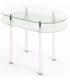 Glass dining table D-08-1 with tempered glass and chrome legs order